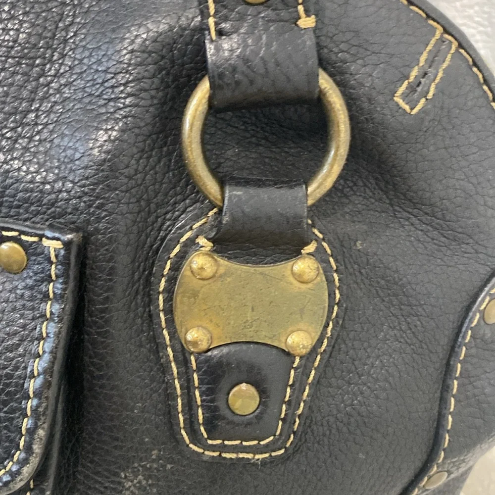 Vintage Michael Kors Dark Brown Pebbled Leather Brass Hardware Shoulder Bag - Picture 10 of 15